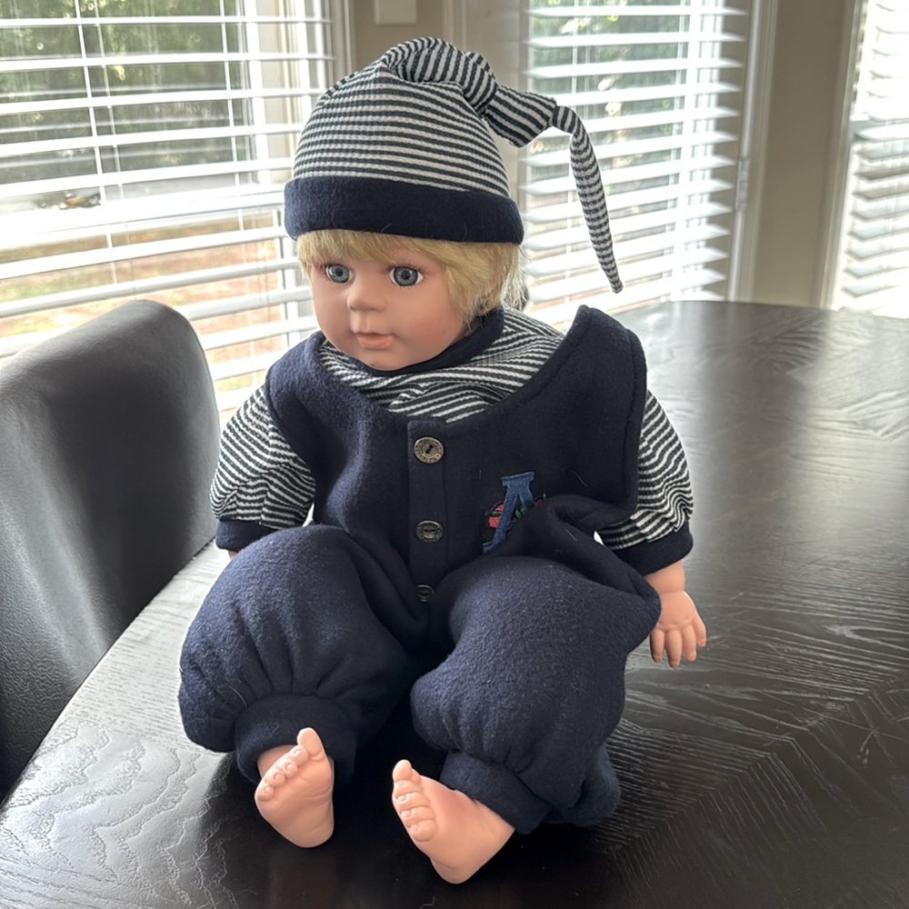 Country Collection Blonde Hair, Blue Eyes Boy Doll